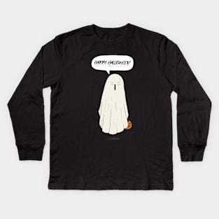 Happy Halloween from Mr. Ghost Kids Long Sleeve T-Shirt